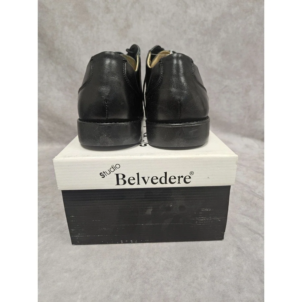 Belvedere Mens Duke Cap Toe Oxfords Leather Black Dress Shoes Size 13D New